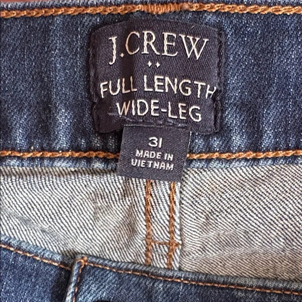 J Crew Full Length Wide Leg Jean size 31